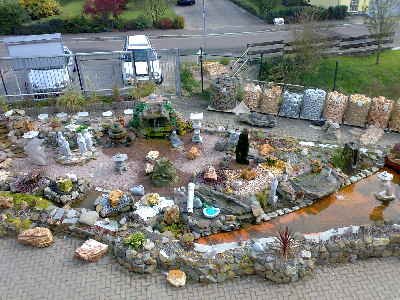 Bachlauf-Landschaft von oben