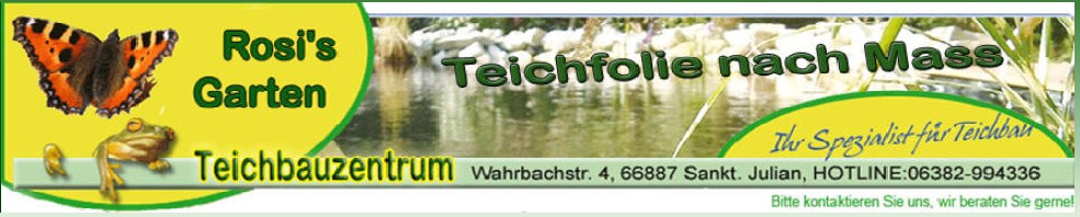 Teichbauzentrum in 66887 Sankt Julian, Teichfolie und Teichbau